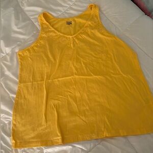 Yellow Lacey Tank Size 1X